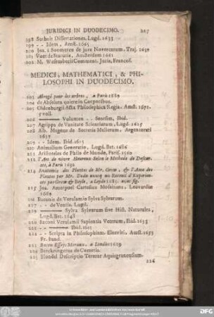 Medici, Mathematici, & Philosophi In Duodecimo.