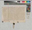 Revers Josts von Amelunxen, dem laut kopierter Urkunde des Domkapitels zu Paderborn Hof und Haus auf der Domfreiheit nach Kanonikerrecht überlassen ist. Belastung mit 18 Schilling für Feste und Memorien am Dom sowie 3 Goldgulden, ferner 6 Goldgulden für die Memorie Cord Husemanns, die mit 100 Gulden abgelöst wird und die nun die Dörfer Atteln und Hengelar zu zahlen haben. SA des Ausstellers. Datum: am dage decollationis Johannis Baptiste