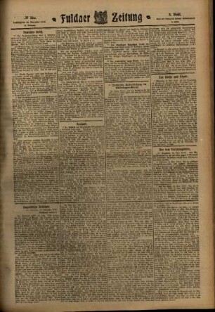 Dritte Ausgabe vom Samstag, den 19. November 1910.