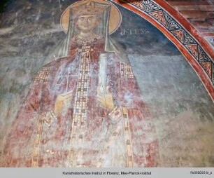 Die Ausmalung der Saalkirche : Die Heilige Irene und die Heilige Katharina