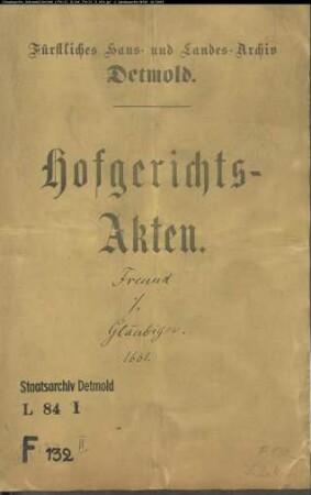 Freund, Bernd gegen Kreditoren - Konkursverfahren