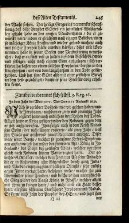 Zambri verbrennet sich selbst. 3. Reg. 16.
