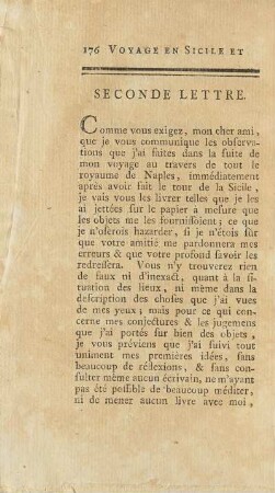 Seconde Lettre (unvollständig)