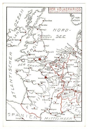 Nr. 10: Der Völkerkrieg, Westlicher Kriegsschauplatz (Karte)