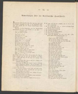 Anmerkungen über die Vatikanische Handschrift.