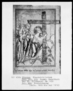Sogenanntes Gebetbuch der heiligen Hildegard — Kreuztragung, Folio 60verso