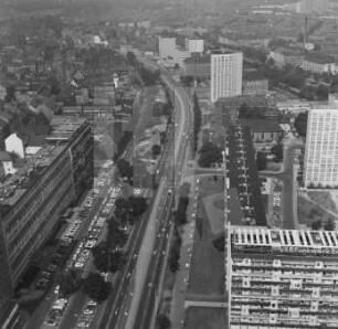 Plattenbauten am Juri-Gagarin-Ring in Erfurt : Blickrichtung Nordwesten