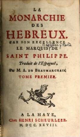 La Monarchie Des Hébreux, Tome Premier