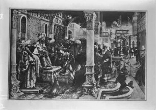Historienbilder Herzog Wilhelms 4. von Bayern — Königin Esther setzt sich bei ihrem Gemahl, König Ahasver, für die Rettung des jüdischen Volkes in ihrem Königreich ein