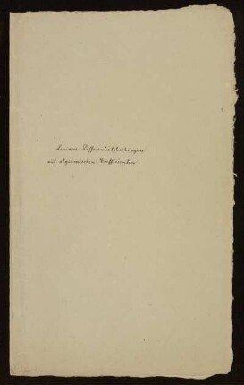 Lineare Differentialgleichungen mit algebraischen Coefficienten, Ohne Ort, 20.2.1857 : XXI. Zwei allgemeine Sätze über lineäre Differentialgleichungen mit algebraischen Coefficienten [Bl. 4-9] ; Zwei allgemeine Lehrsätze über lineäre Differentialgleichungen mit algebraischen Coefficienten [Bl. 10-15] ; Zwei allgemeine Sätze über lineäre Differentialgleichungen mit algebraischen Coefficienten [Bl. 16-20] ; Zwei allgemeine Theoreme über lineäre Differentialgleichungen mit algebraischen Coefficienten [Bl. 22-27]