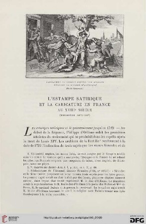 4. Pér. 4.1910: L' estampe satirique et la caricature en France au XVIIIe siècle, 3