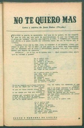 No te quiero mas