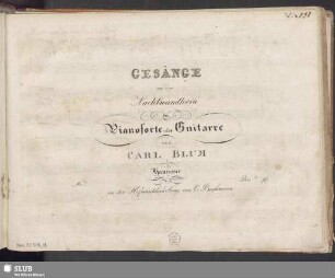 No. 7: Gesänge aus der Nachtwandlerin für Pianoforte oder Guitarre