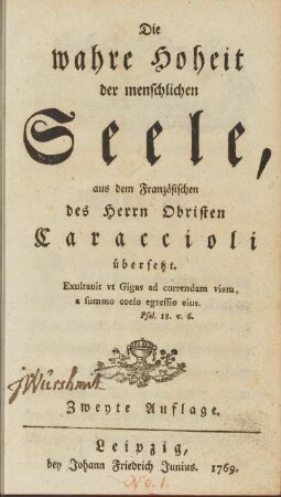 Die wahre Hoheit der menschlichen Seele
