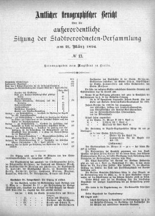No 13, 21. März 1894