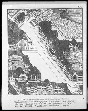 Warnemünde, Bebauungsplan, Umgebung des Marktplatzes