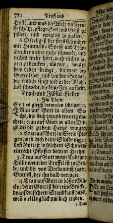 Trost- und Jesus-Lieder.