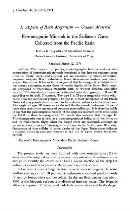 3. Aspects of rock magnetism - oceanic material