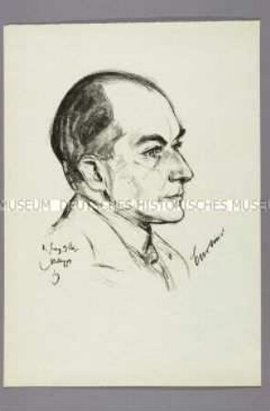 Bildnis des Politikers Julius Curtius