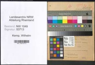 Entnazifizierung Wilhelm Kemp , geb. 04.08.1879 (Hotelier)