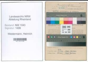 Entnazifizierung Heinrich Westermann , geb. 27.04.1904 (Angestellter)