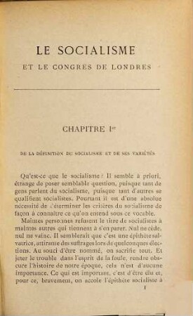 Le Socialisme & le congrès de Londres