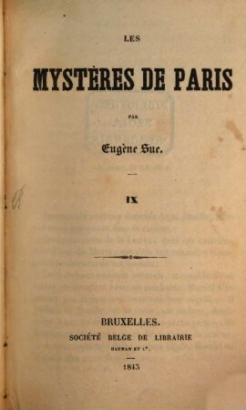 Les mysteres de Paris, 9
