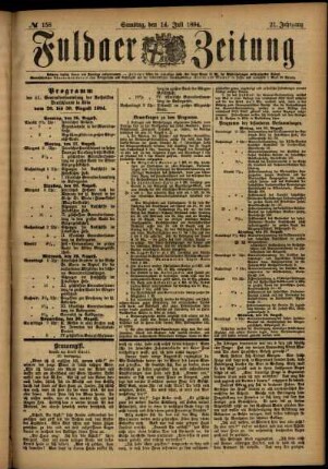 Ausgabe vom Samstag, den 14. Juli 1894.