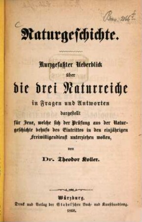 Stahel's Prüfungs-Bibliothek für einjährige Freiwillige : Eine gründliche, kurzgefaßte Vorbereitung zum Examen für den einjährigen Freiwilligendienst, herausgegeben von tüchtigen Fachmännern, 1