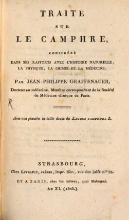 Traité sur le camphre