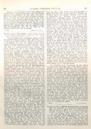 226-227 [Rezension] Harnack, Adolf von , Marcion: Das Evangelium vom fremden Gott. Eine Monographie zur Geschichte der Grundlegung der katholischen Kirche. 2., verb. u. verm. Aufl