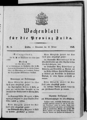 Nr. 9, Ausgabe vom 26. Februar 1848