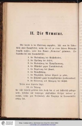 II. Die Armatur