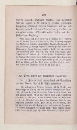 43. Tirol unter der baierischen Regierung