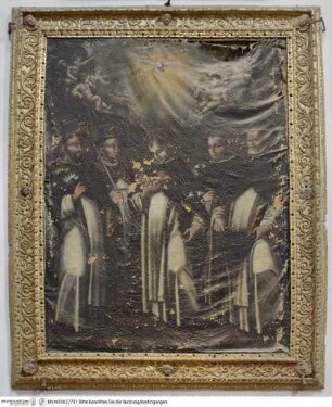 Heiliger Thomas von Aquin zwischen den Heiligen Petrus der Märtyrer, Antoninus von Florenz, Hyazinth von Polen, Raimund von Peñafort