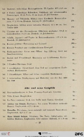 Alte und neue Graphik (Nr. 342-361)