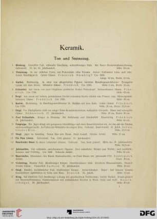 Keramik (Nr. 1-255)