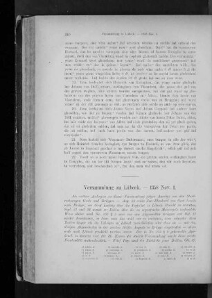 Versammlung zu Lübeck. - 1358 Nov. 1.
