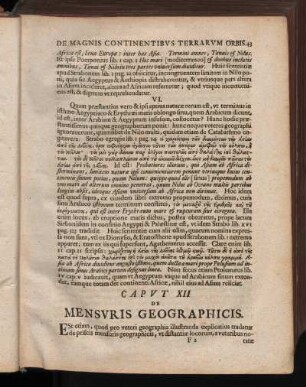 Caput XII. De Mensuris Geographicis