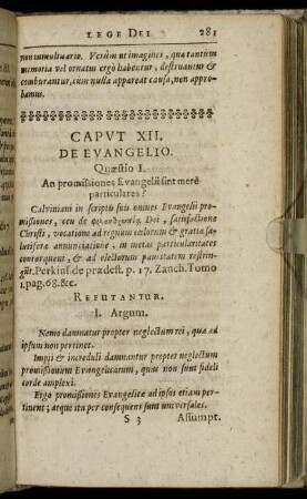 Caput XII. De Evangelio.
