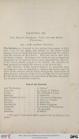 Chapter XX. The Lenten Stations. Visit to the Seven Churches
