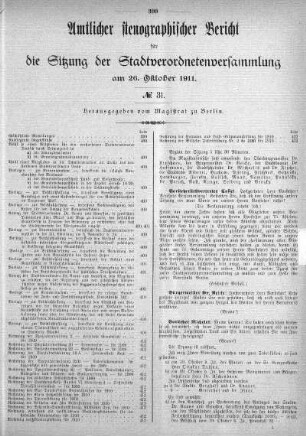 No. 31, 26. Oktober 1911