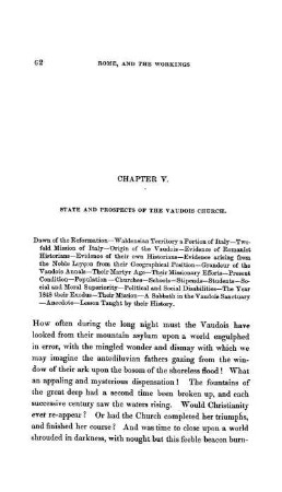 CHAPTER V. - STATE AND PROSPECTS OF THE VAUDOIS CHURCH,
