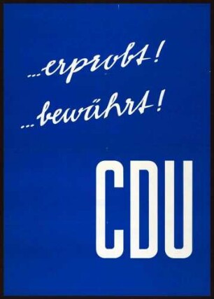 CDU - Christlich Demokratische Union, Landtagswahl 1960