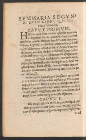 Summaria Secundi Mosis Libri, Quid Dicitur Exodus.