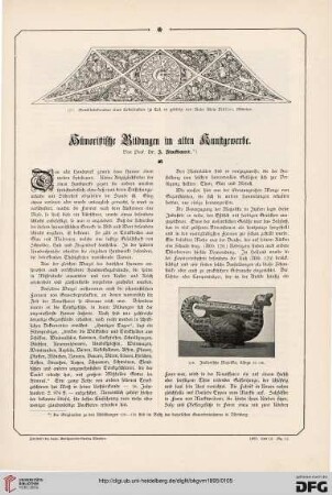 Humoristische Bildungen im alten Kunstgewerbe