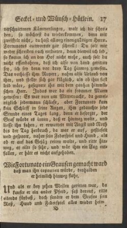 Wie Fortunato ein Grausen gemacht ward daß man ihn capaunen würde ...