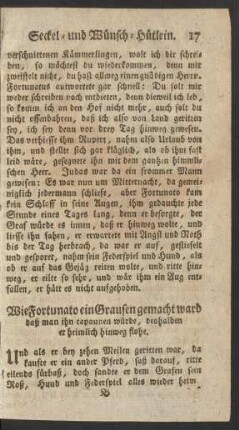Wie Fortunato ein Grausen gemacht ward daß man ihn capaunen würde ...