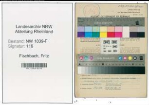 Entnazifizierung Fritz Fischbach , geb. 05.12.1912 (Angestellter)