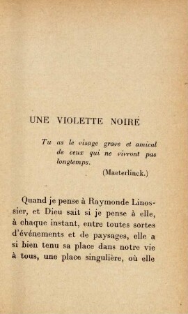 Une violette noiré